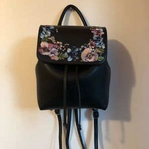 Black Backpack W/ Pretty Design